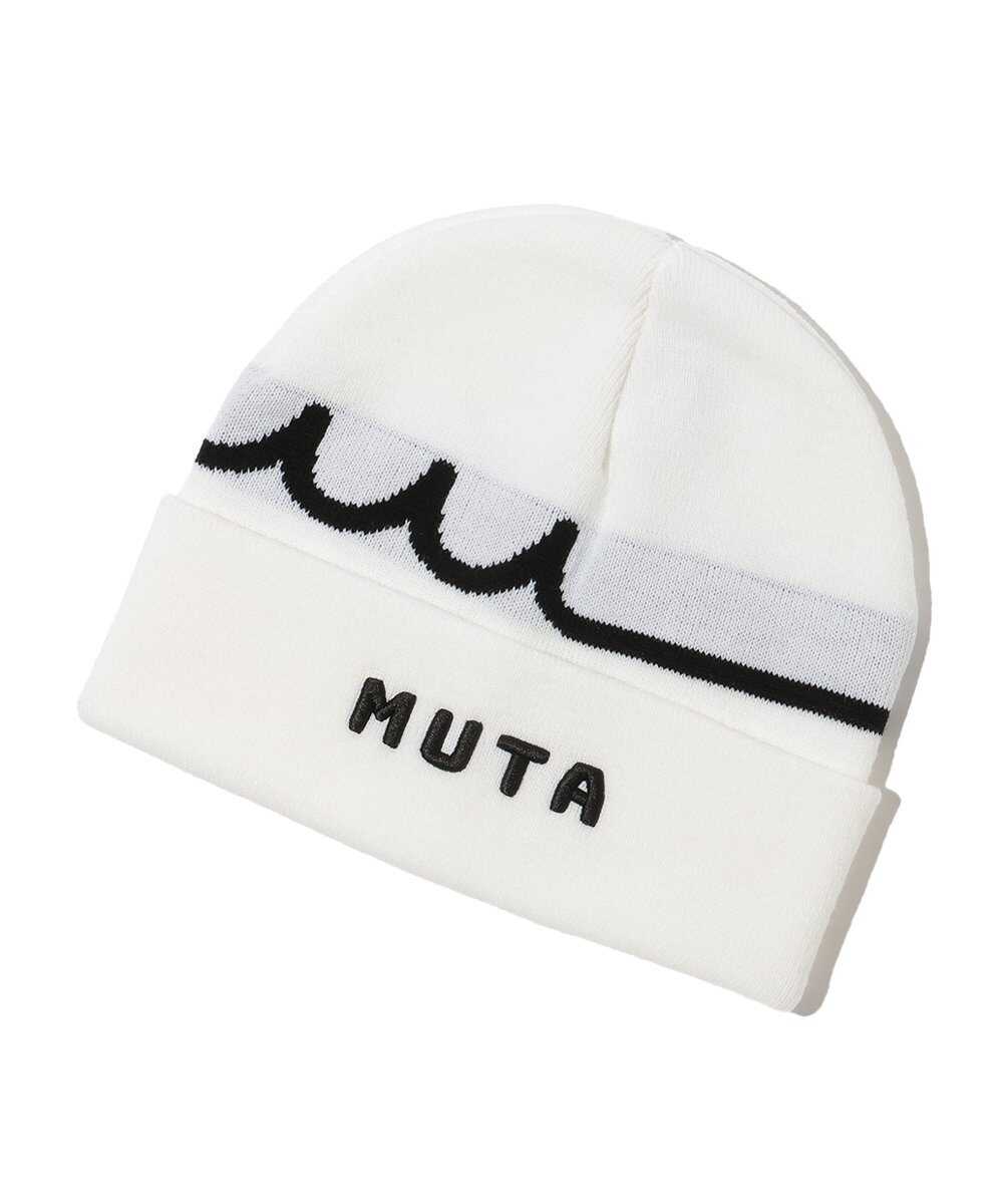ジャガードロゴ ニットキャップ ホワイト