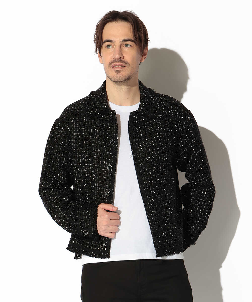 モノトーンツイードブルゾン