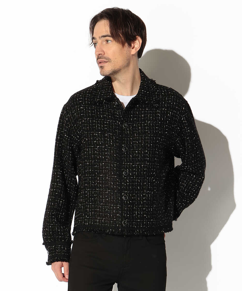 モノトーンツイードブルゾン