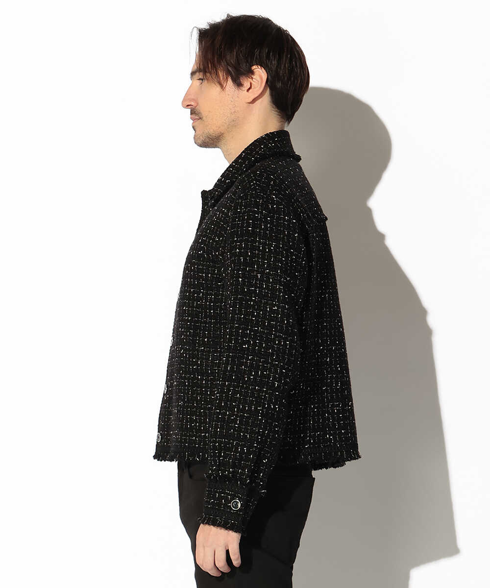 モノトーンツイードブルゾン