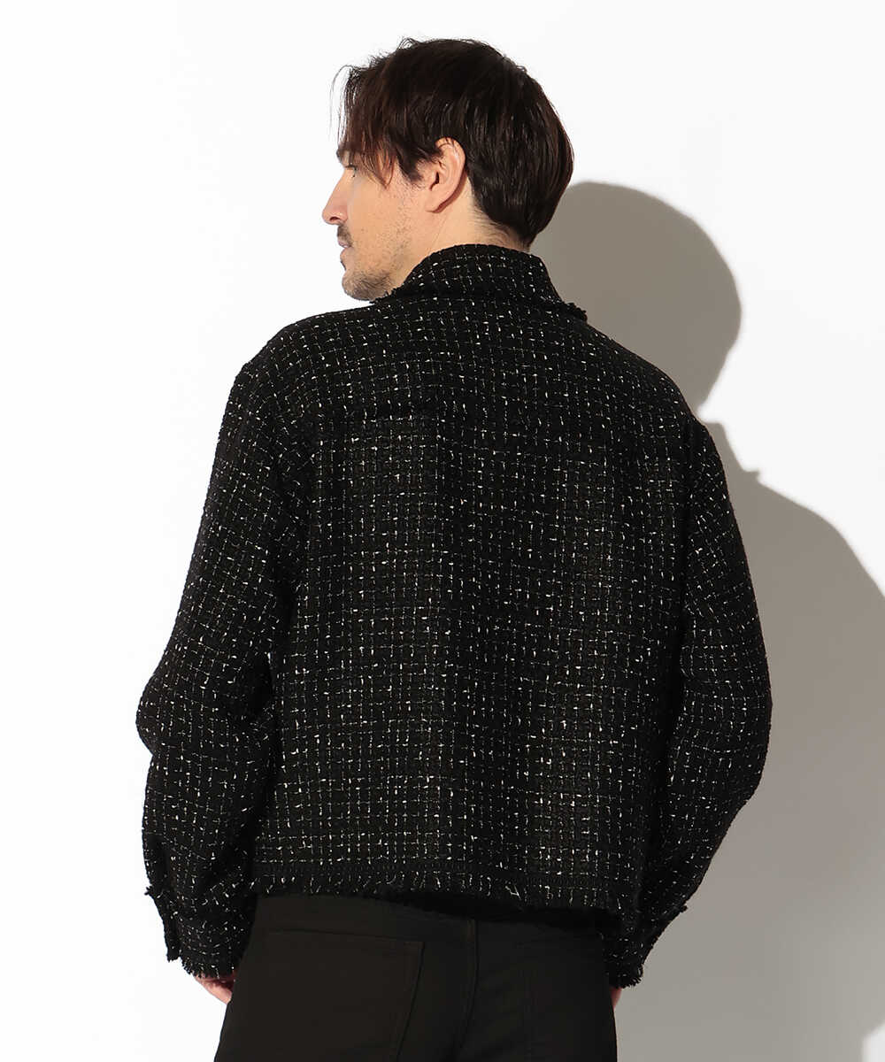 モノトーンツイードブルゾン