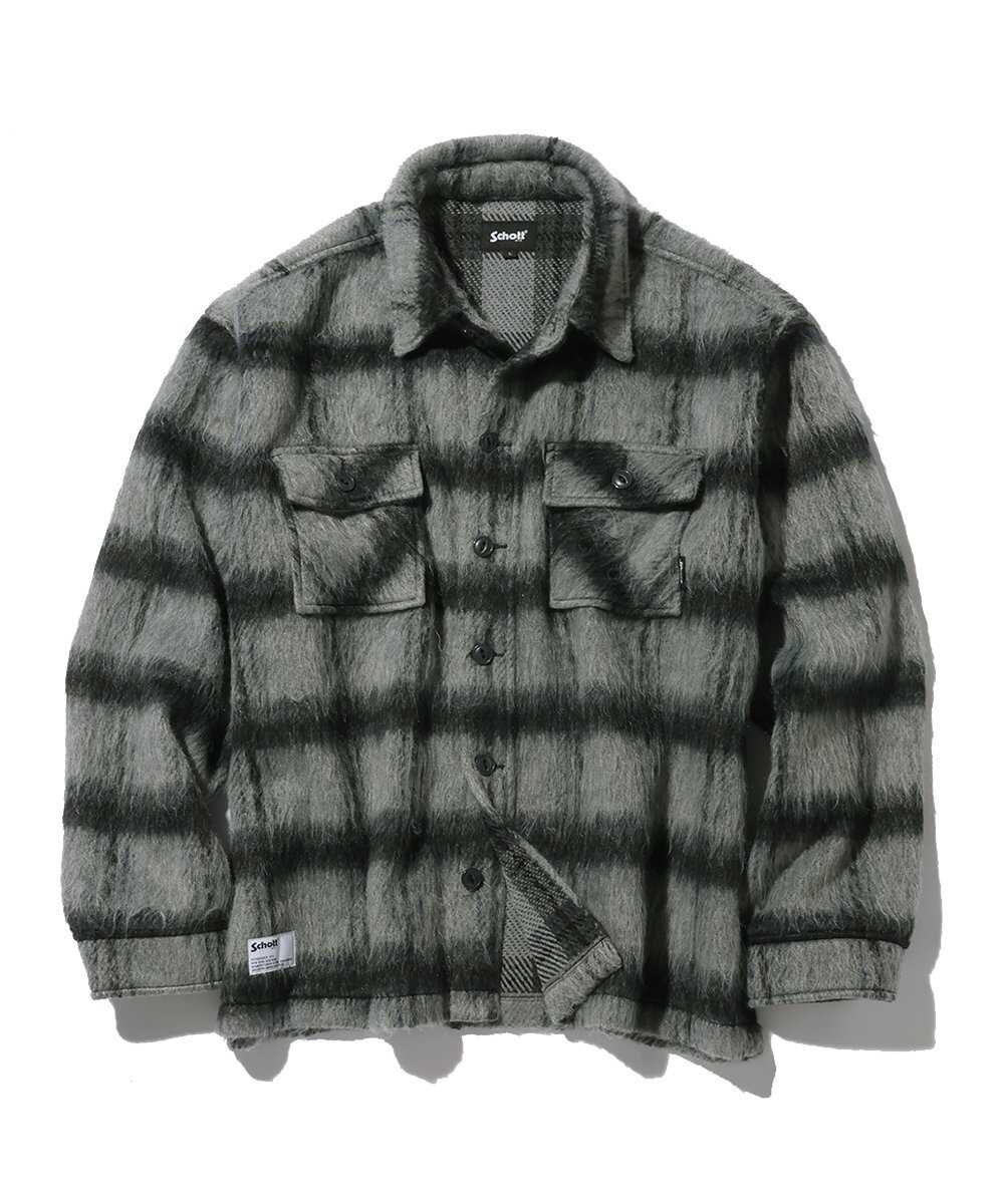 オンブレチェック フランネルシャツ