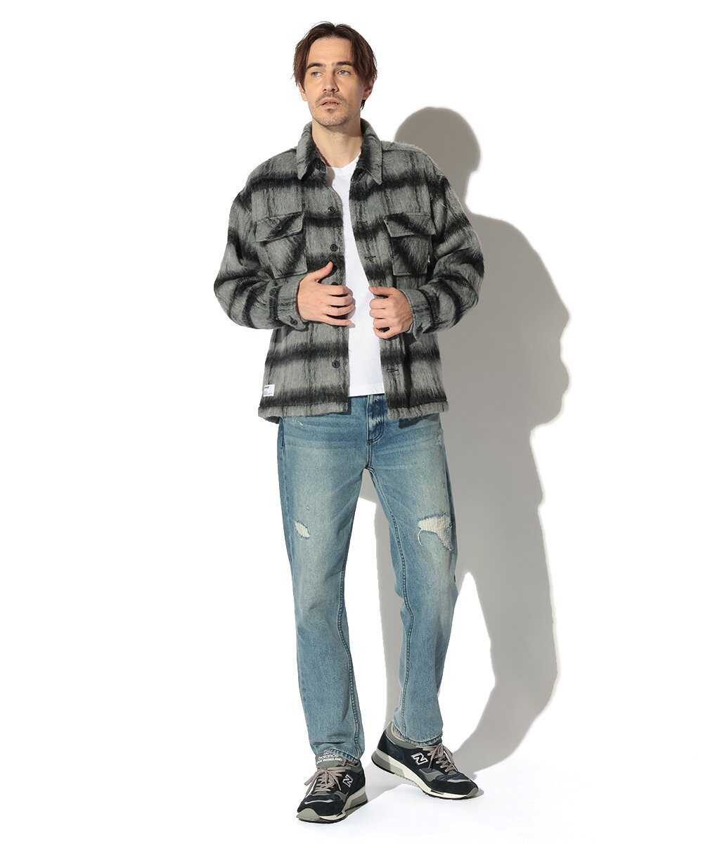 オンブレチェック フランネルシャツ