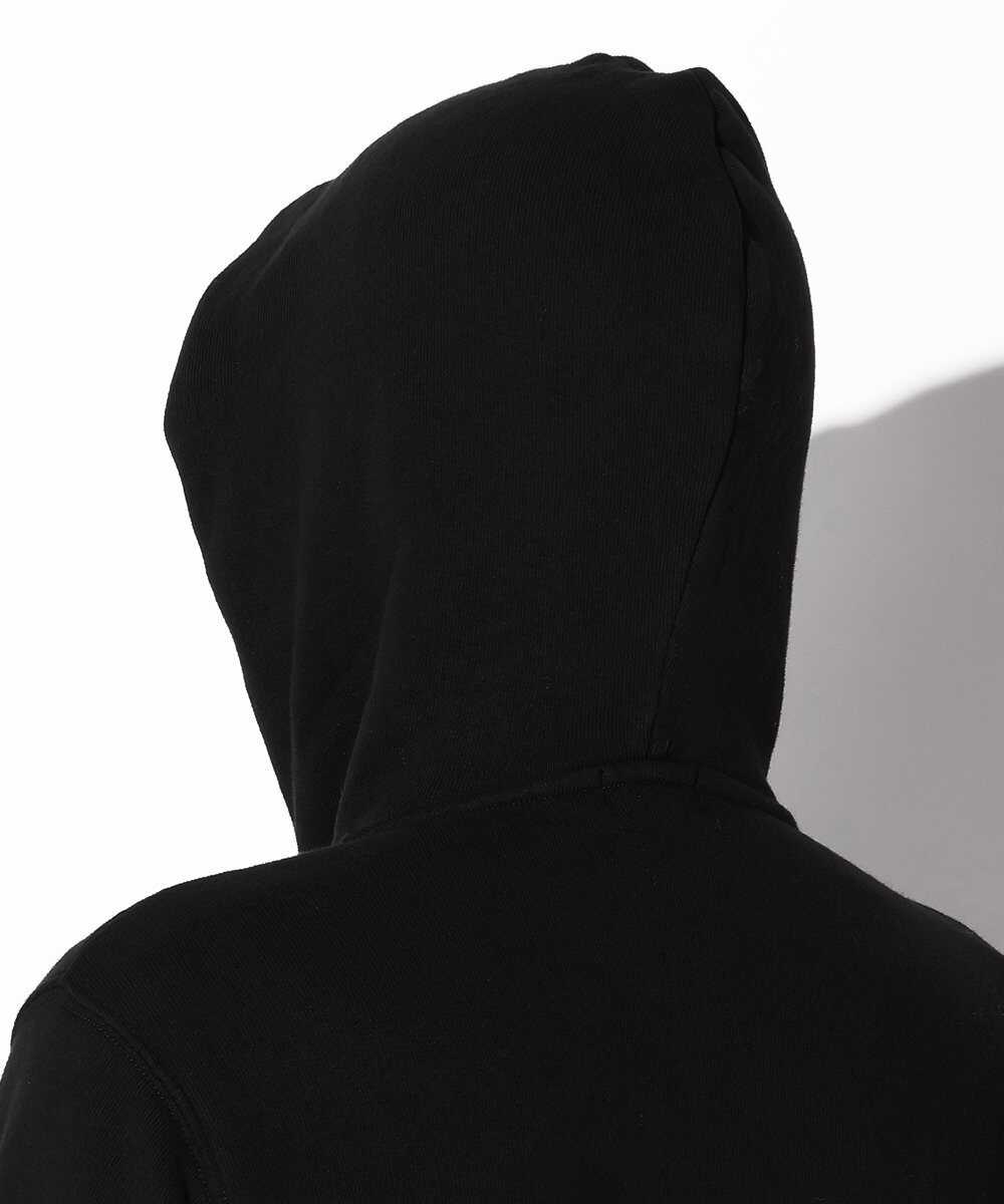 レザーエルボーパッチ付き コットンジップパーカ