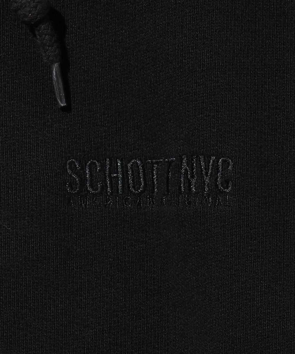 レザーエルボーパッチ付き コットンジップパーカ