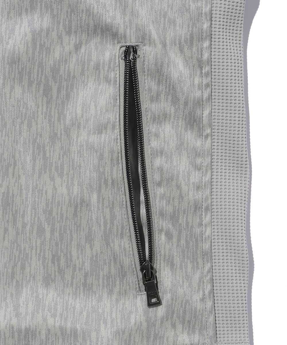 ツイードプリントポリ スエードパーカ