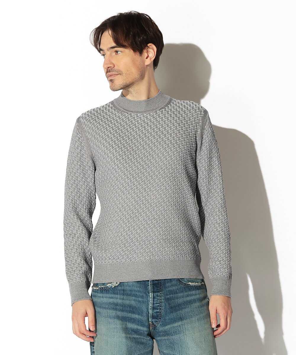 ミックスモックネックニット