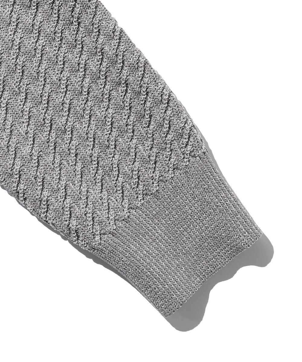 ミックスモックネックニット