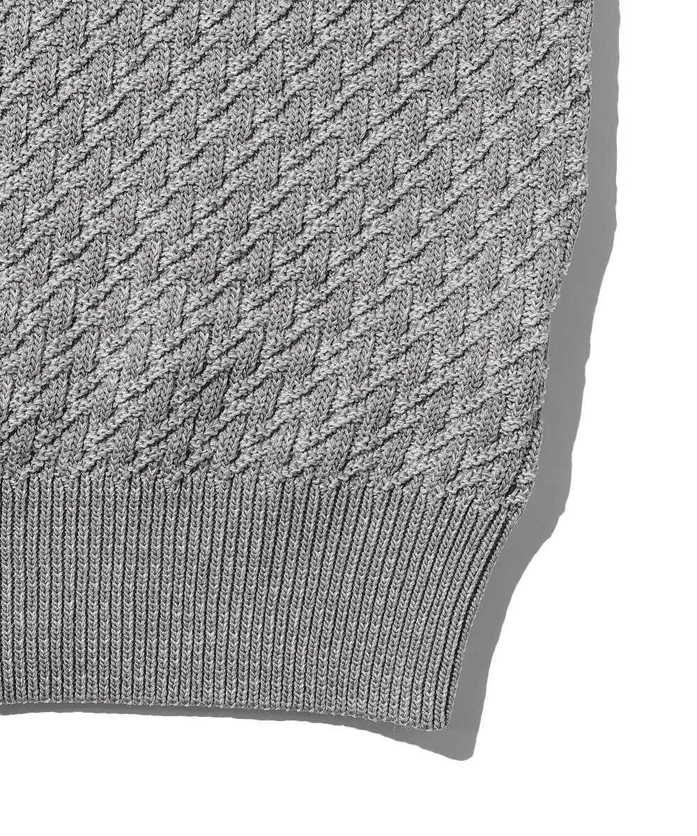 ミックスモックネックニット