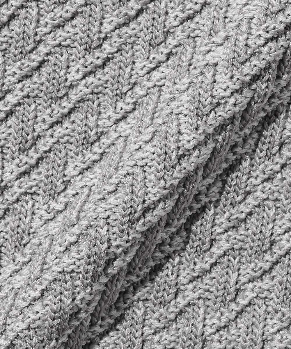 ミックスモックネックニット