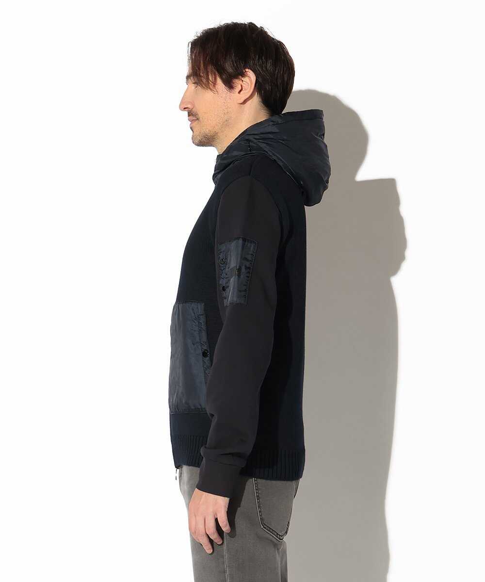 ニットジップアップパーカ