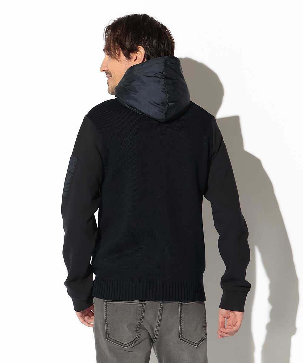 ニットジップアップパーカ