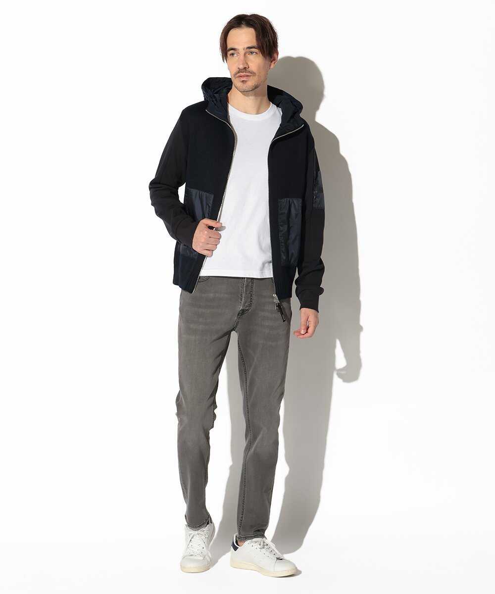 ニットジップアップパーカ