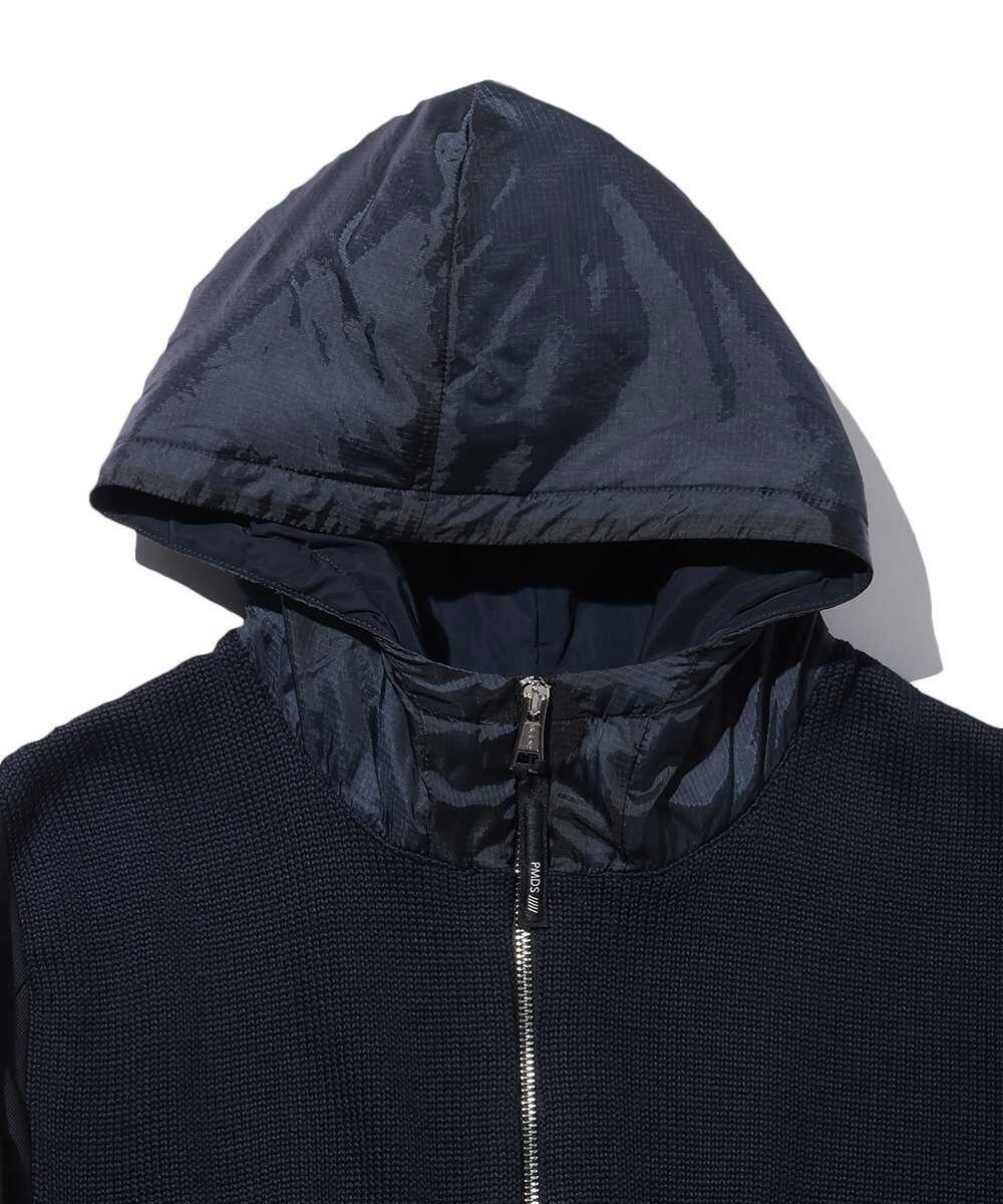 ニットジップアップパーカ