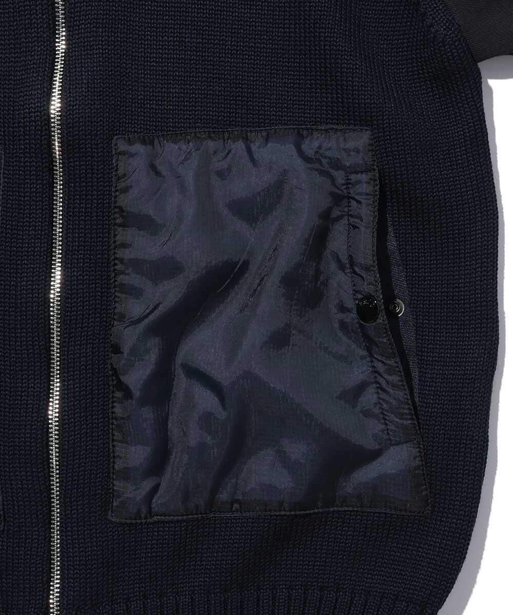 ニットジップアップパーカ