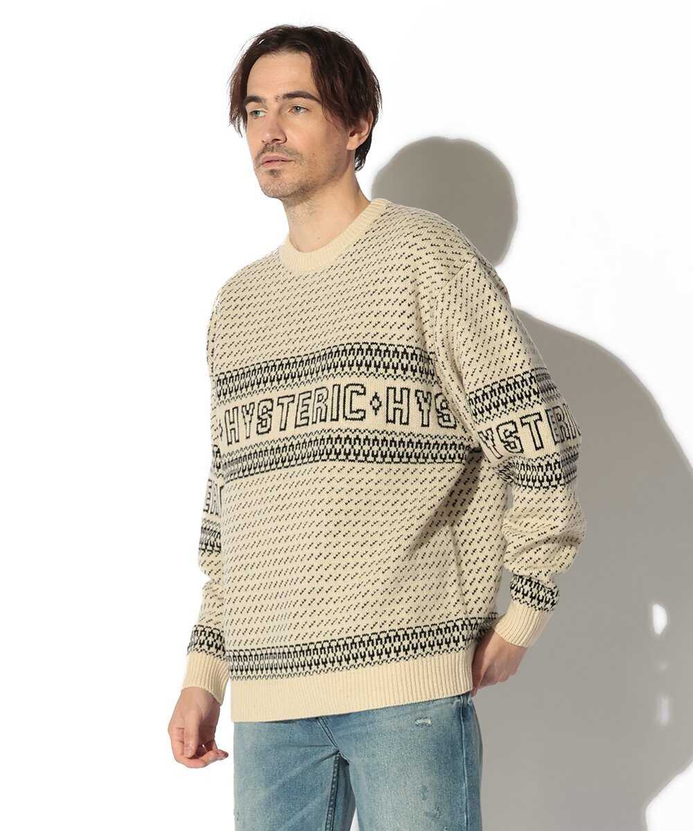 HYSTERIC LOGO ジャカード セーター