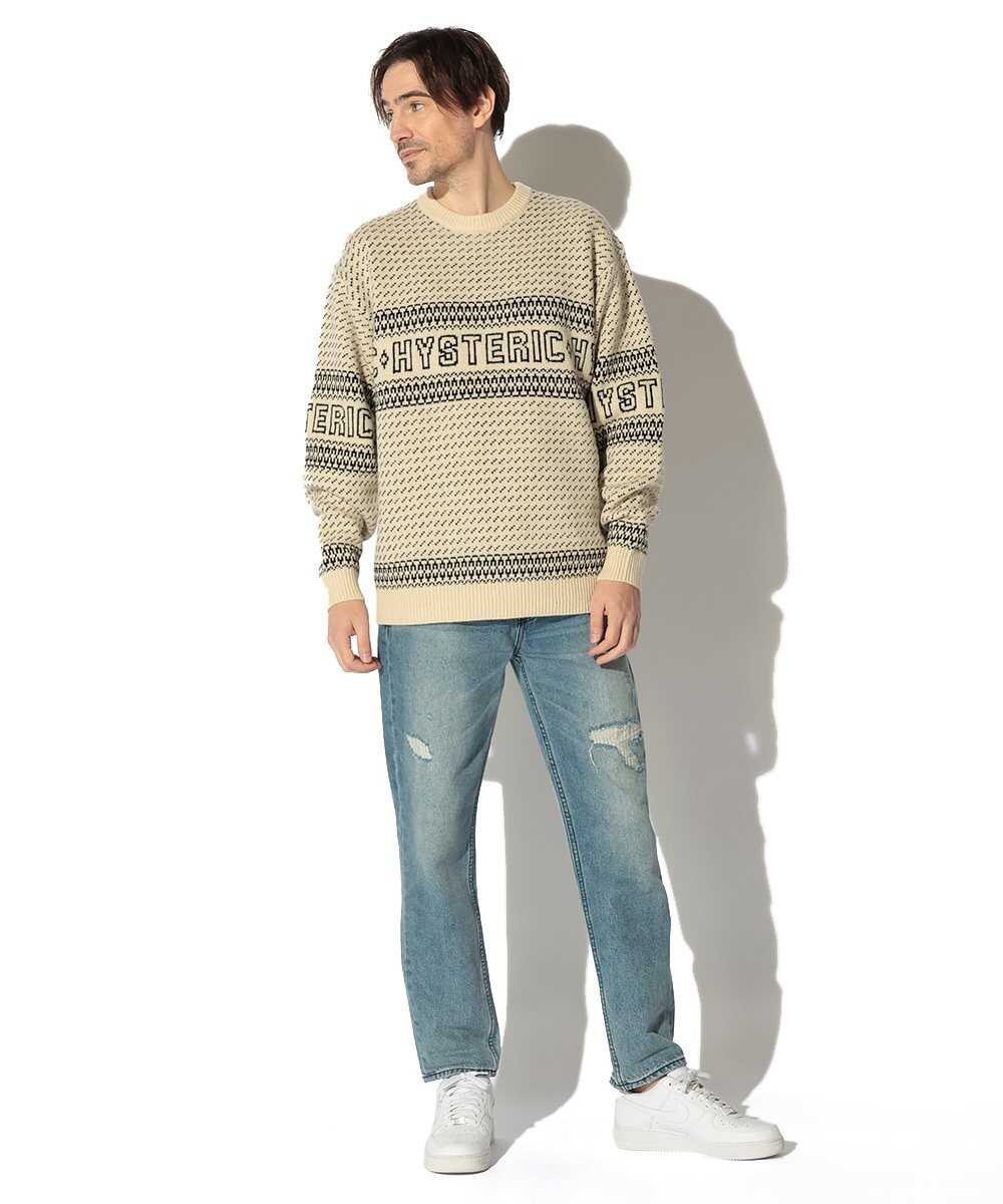 HYSTERIC LOGO ジャカード セーター