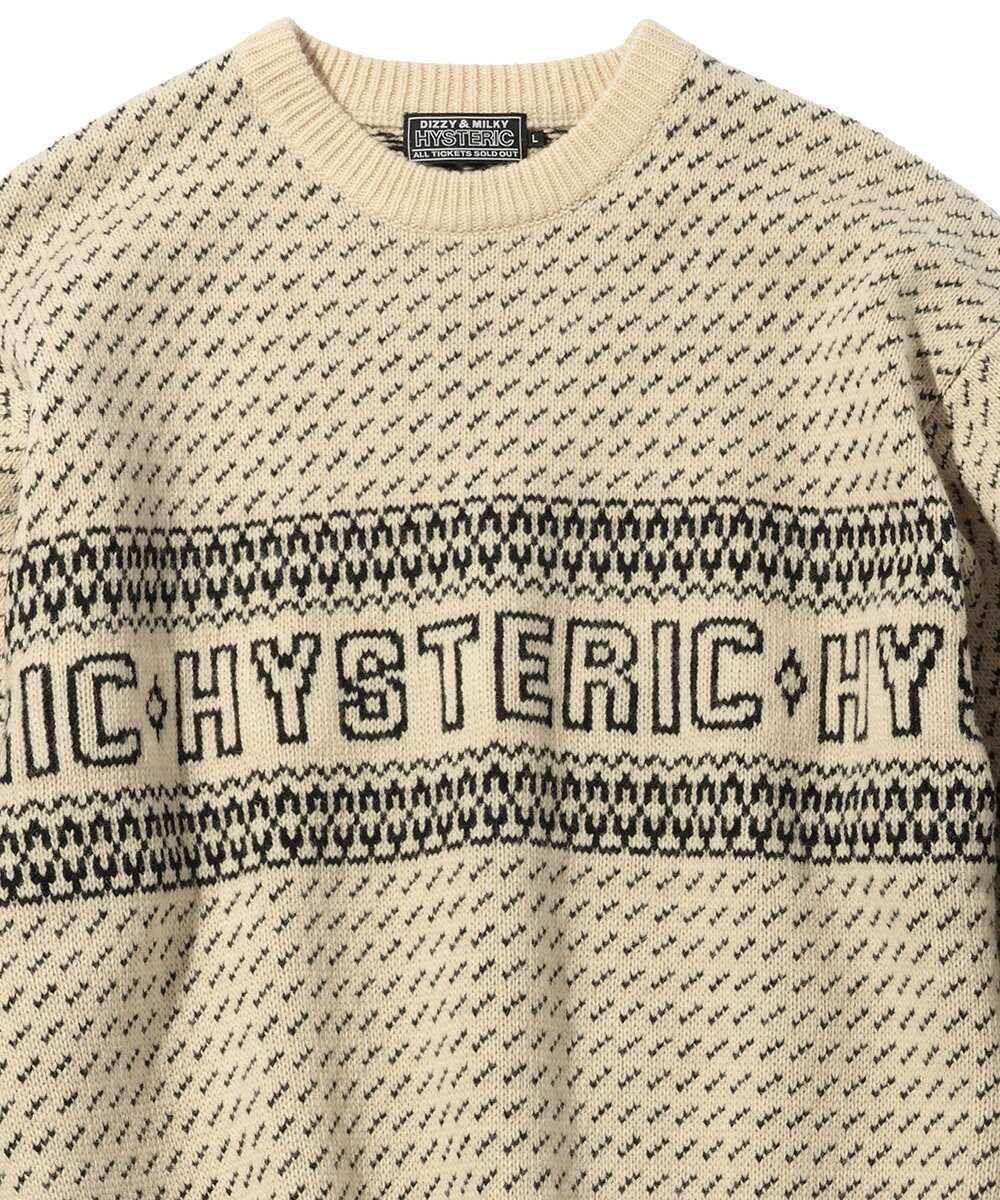 HYSTERIC LOGO ジャカード セーター