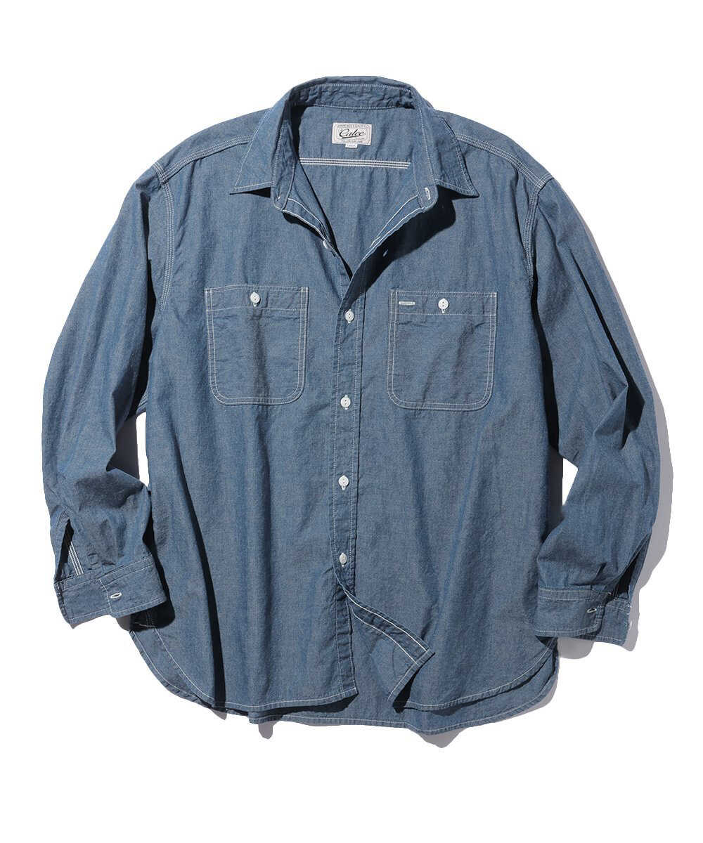 ヴィンテージ風 シャンブレーシャツ