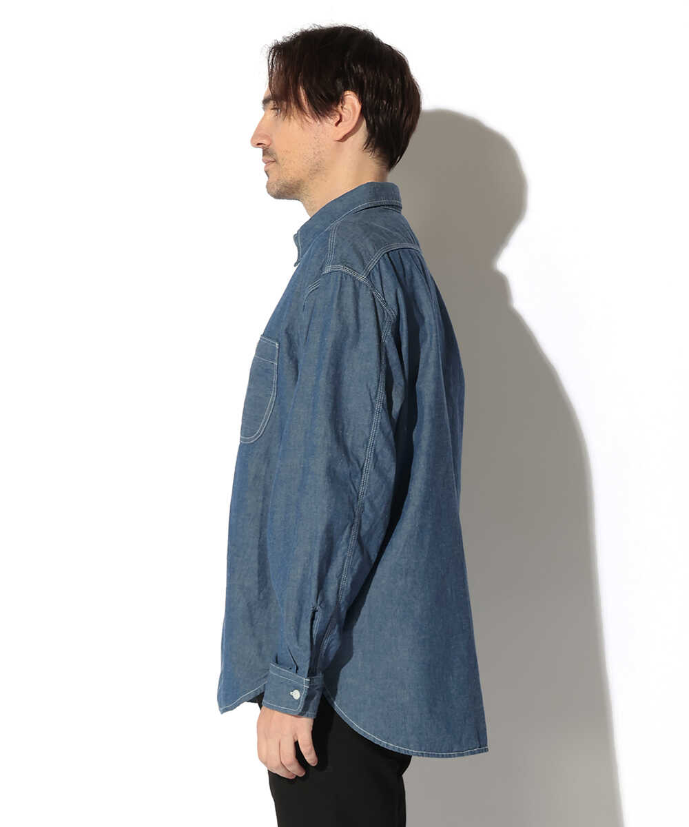 ヴィンテージ風 シャンブレーシャツ