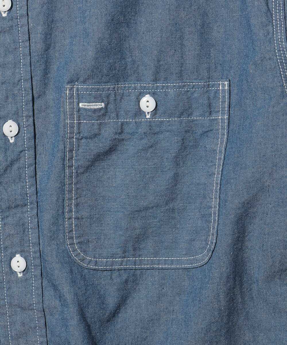 ヴィンテージ風 シャンブレーシャツ