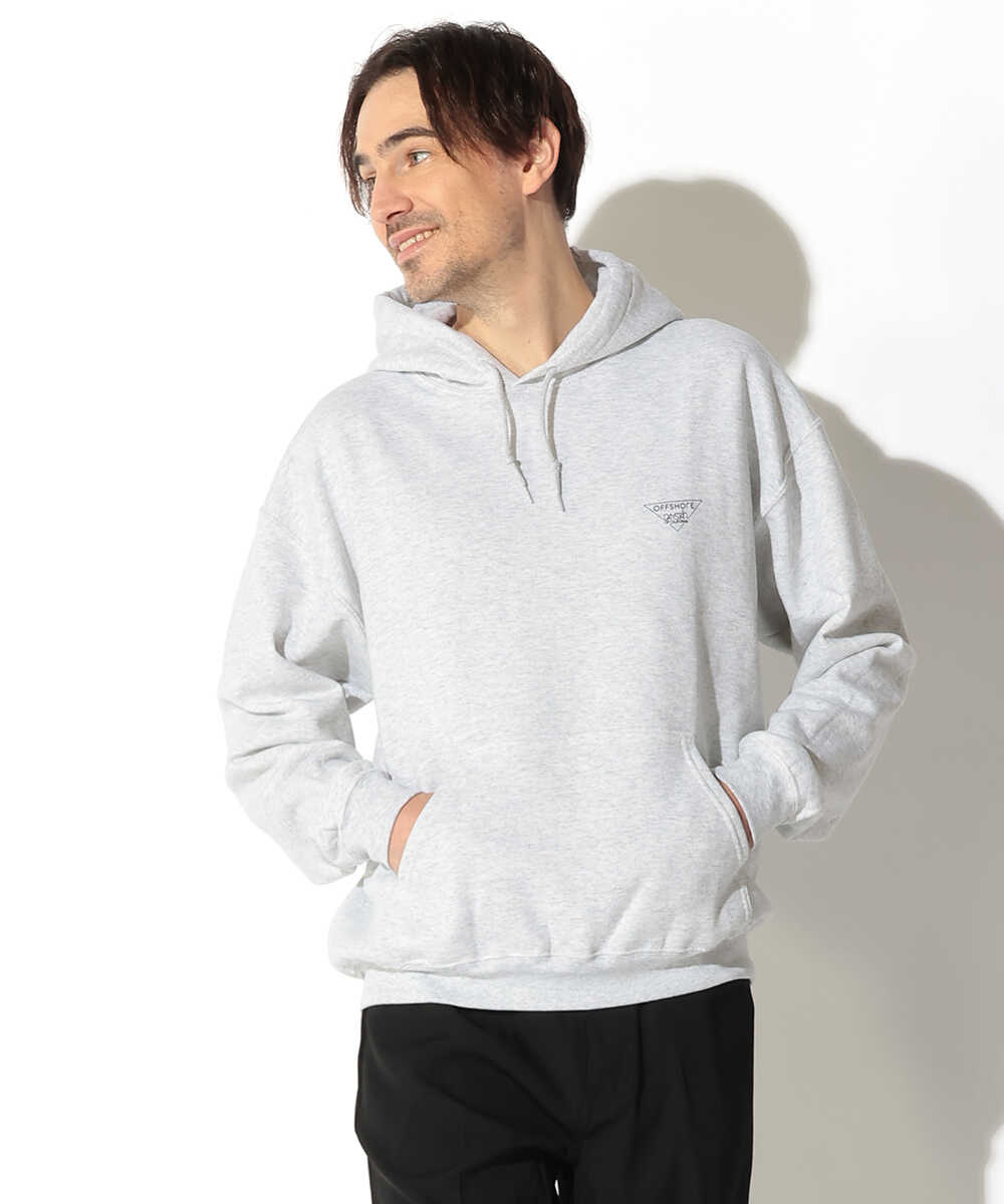 バックロゴプリント プルオーバーパーカ