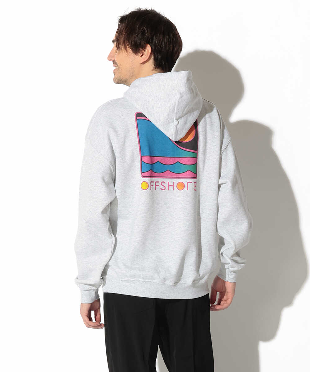 バックロゴプリント プルオーバーパーカ