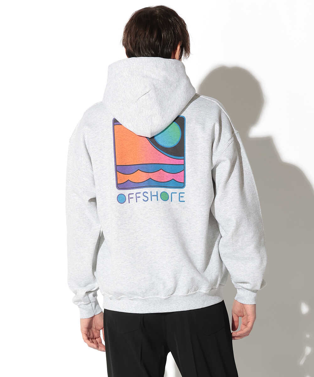 バックロゴプリント プルオーバーパーカ