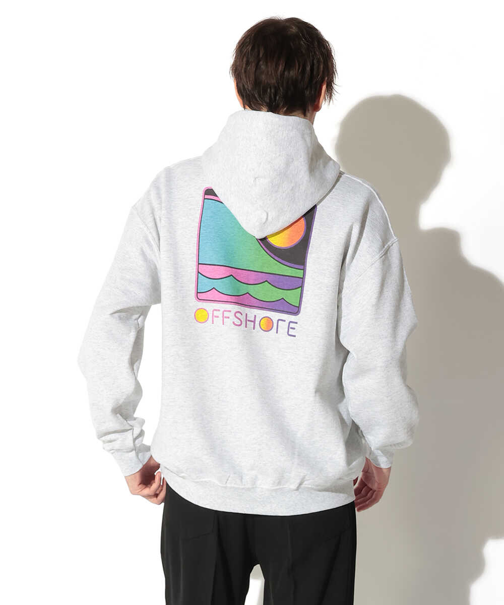 バックロゴプリント プルオーバーパーカ