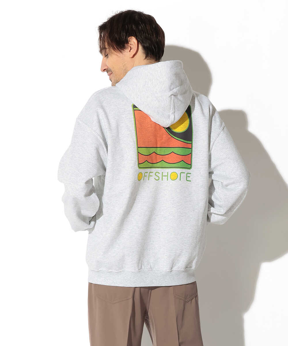 バックロゴプリント プルオーバーパーカ