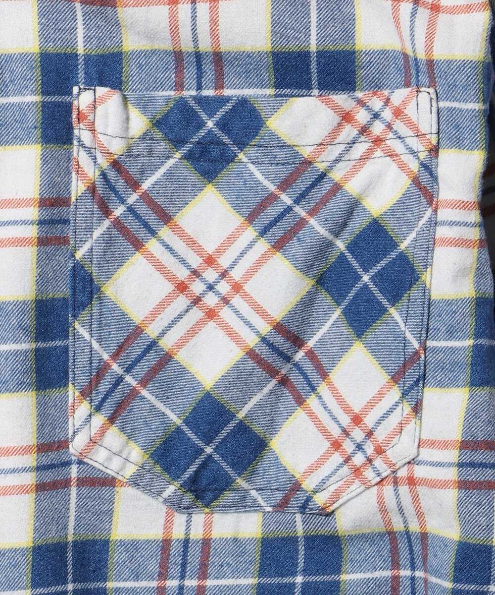 インディゴチェックリブシャツ