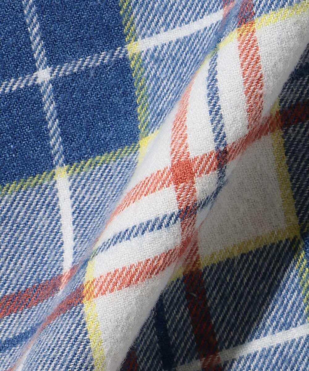 インディゴチェックリブシャツ