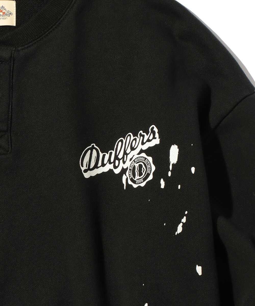 ペイントスウェット ヘンリーネックロンT