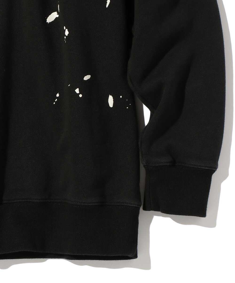 ペイントスウェット ヘンリーネックロンT