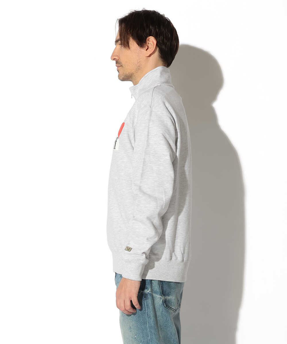 別注限定 プリントハーフジップ スウェットシャツ