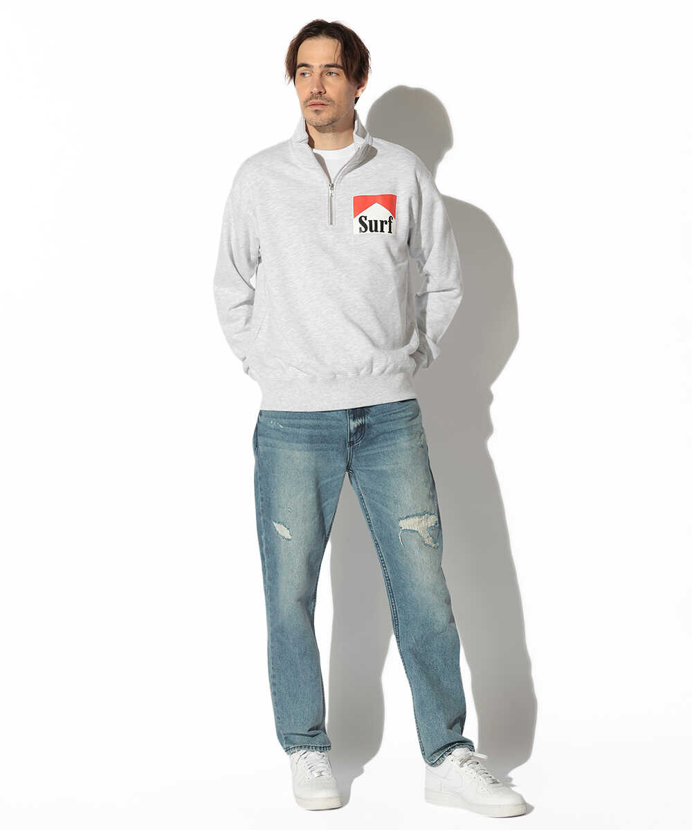 別注限定 プリントハーフジップ スウェットシャツ