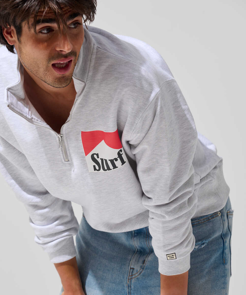 別注限定 プリントハーフジップ スウェットシャツ