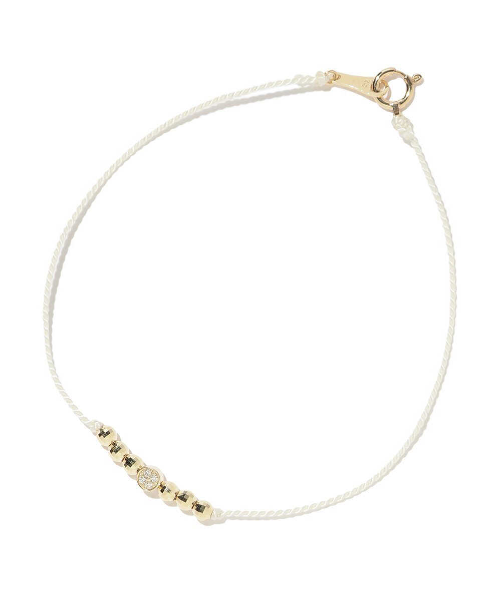 “K10YG ダイヤモンド“ フォーチュンコレクション コードブレスレット