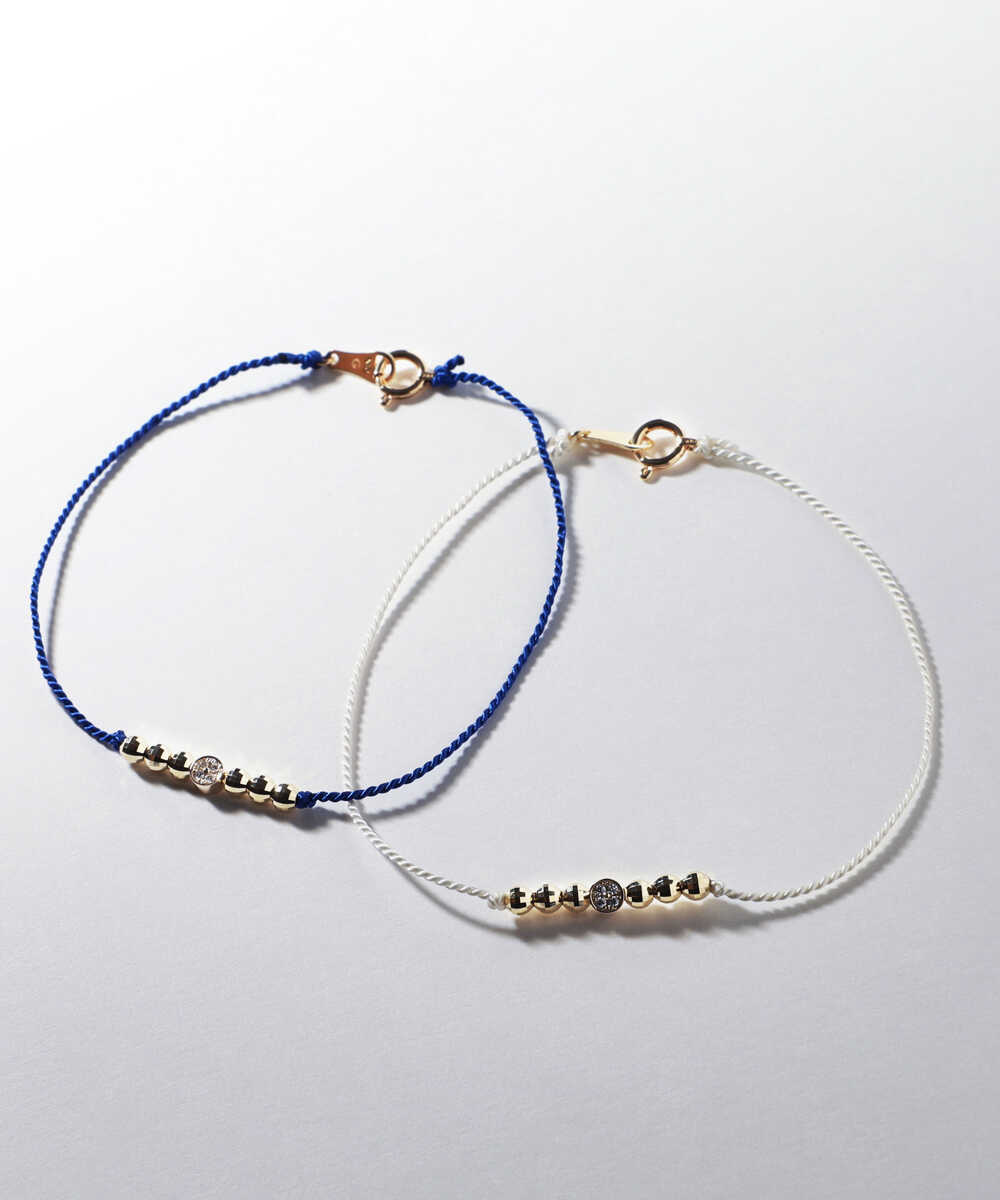 “K10YG ダイヤモンド“ フォーチュンコレクション コードブレスレット