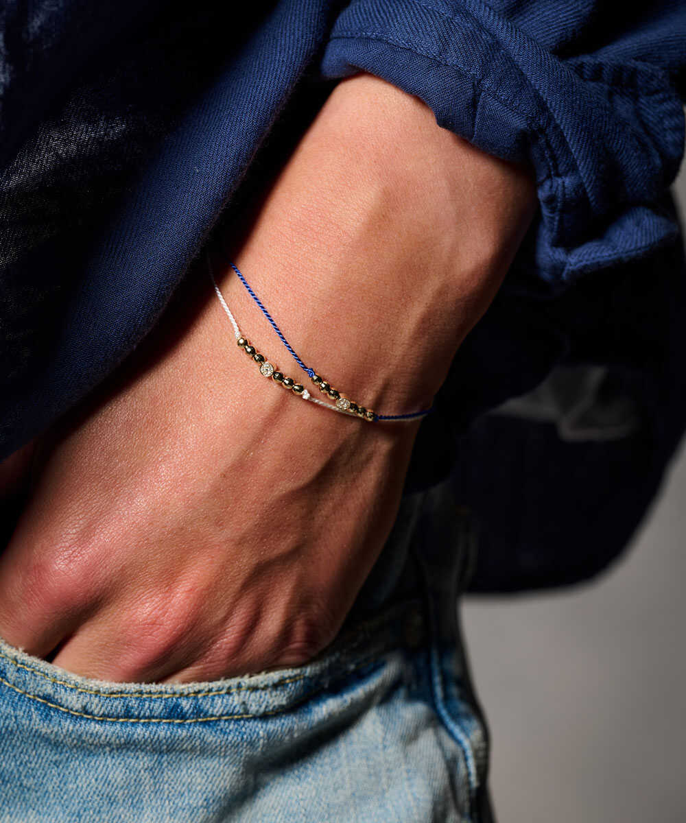 “K10YG ダイヤモンド“ フォーチュンコレクション コードブレスレット