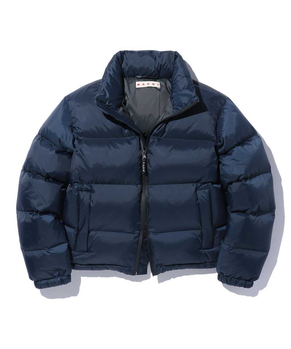 リップストップ ナイロン 刺繍ロゴダウンジャケット