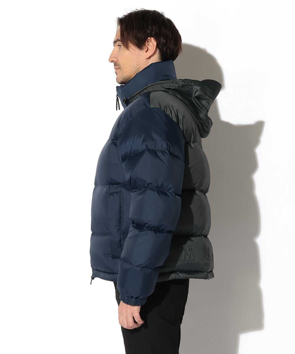 リップストップ ナイロン 刺繍ロゴダウンジャケット