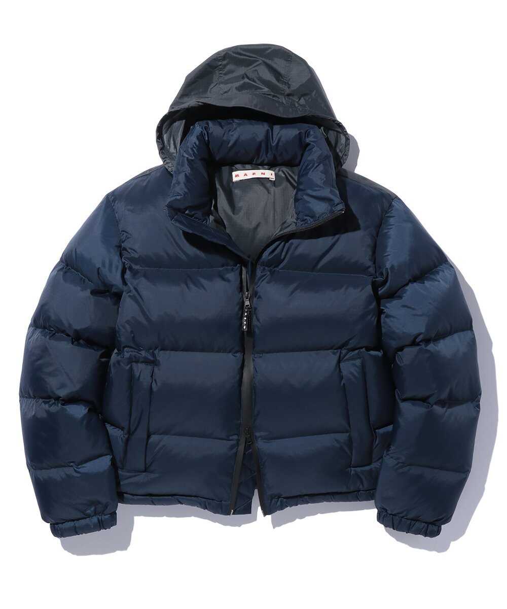 リップストップ ナイロン 刺繍ロゴダウンジャケット