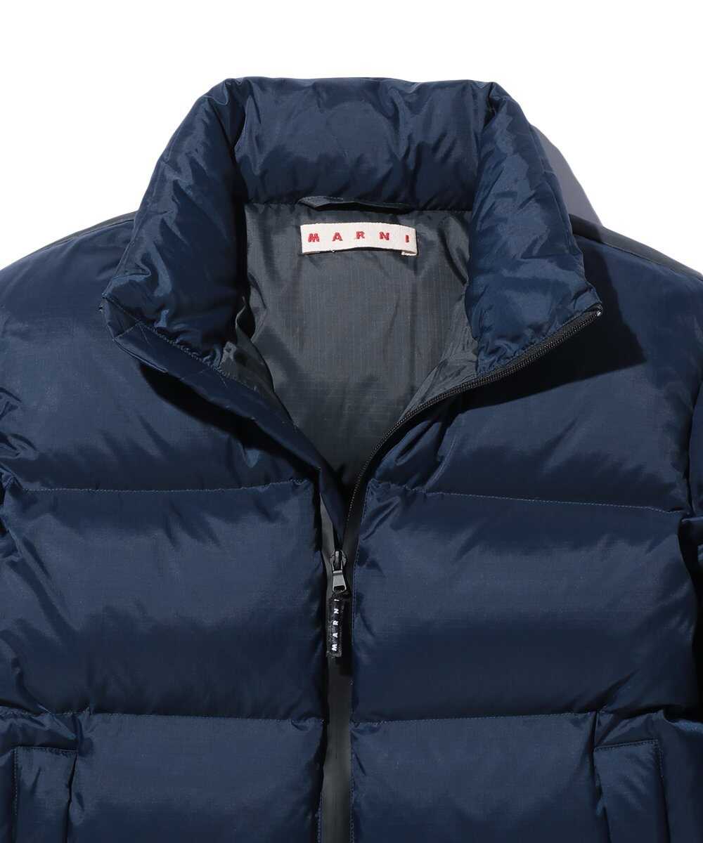 リップストップ ナイロン 刺繍ロゴダウンジャケット