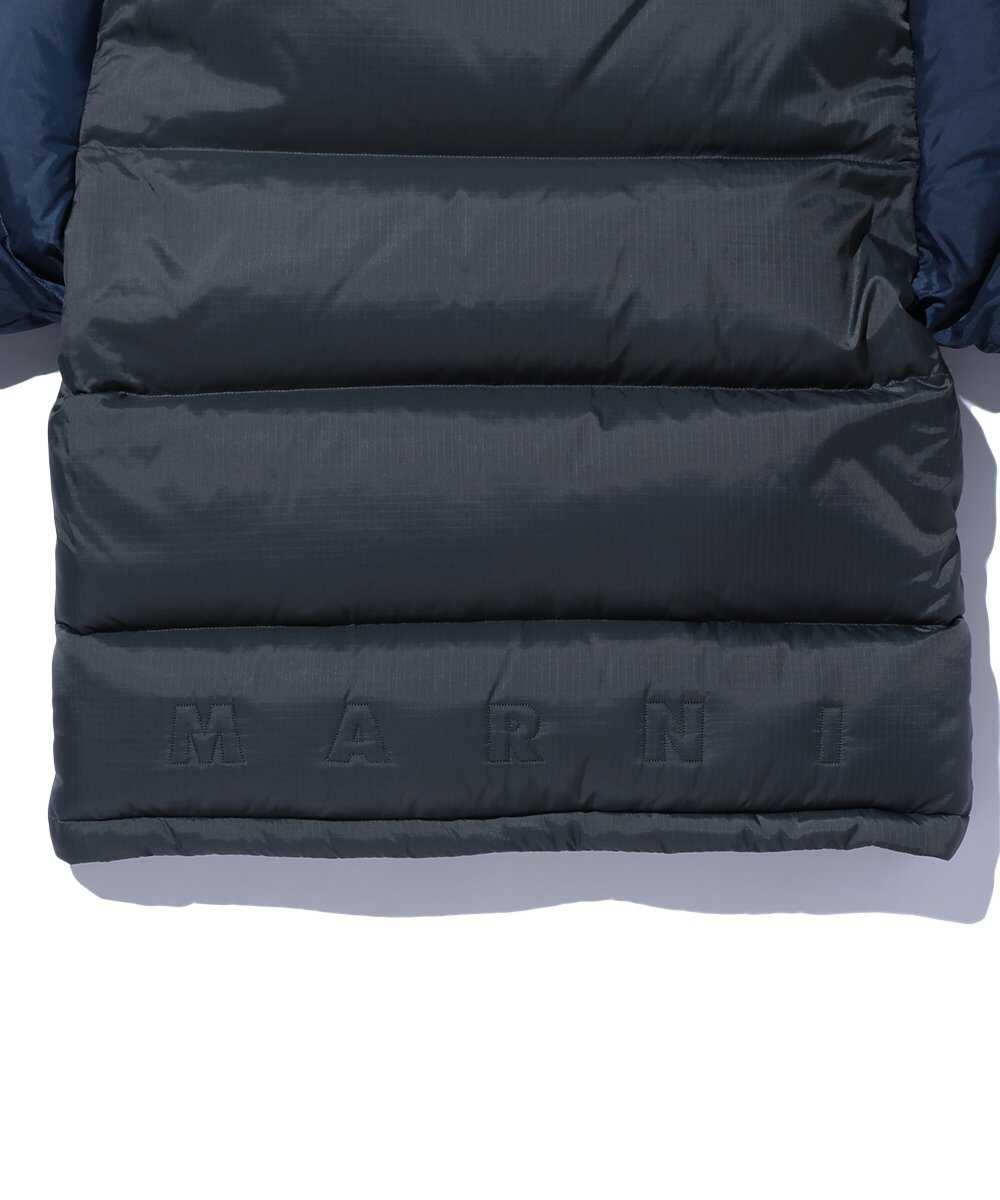 リップストップ ナイロン 刺繍ロゴダウンジャケット