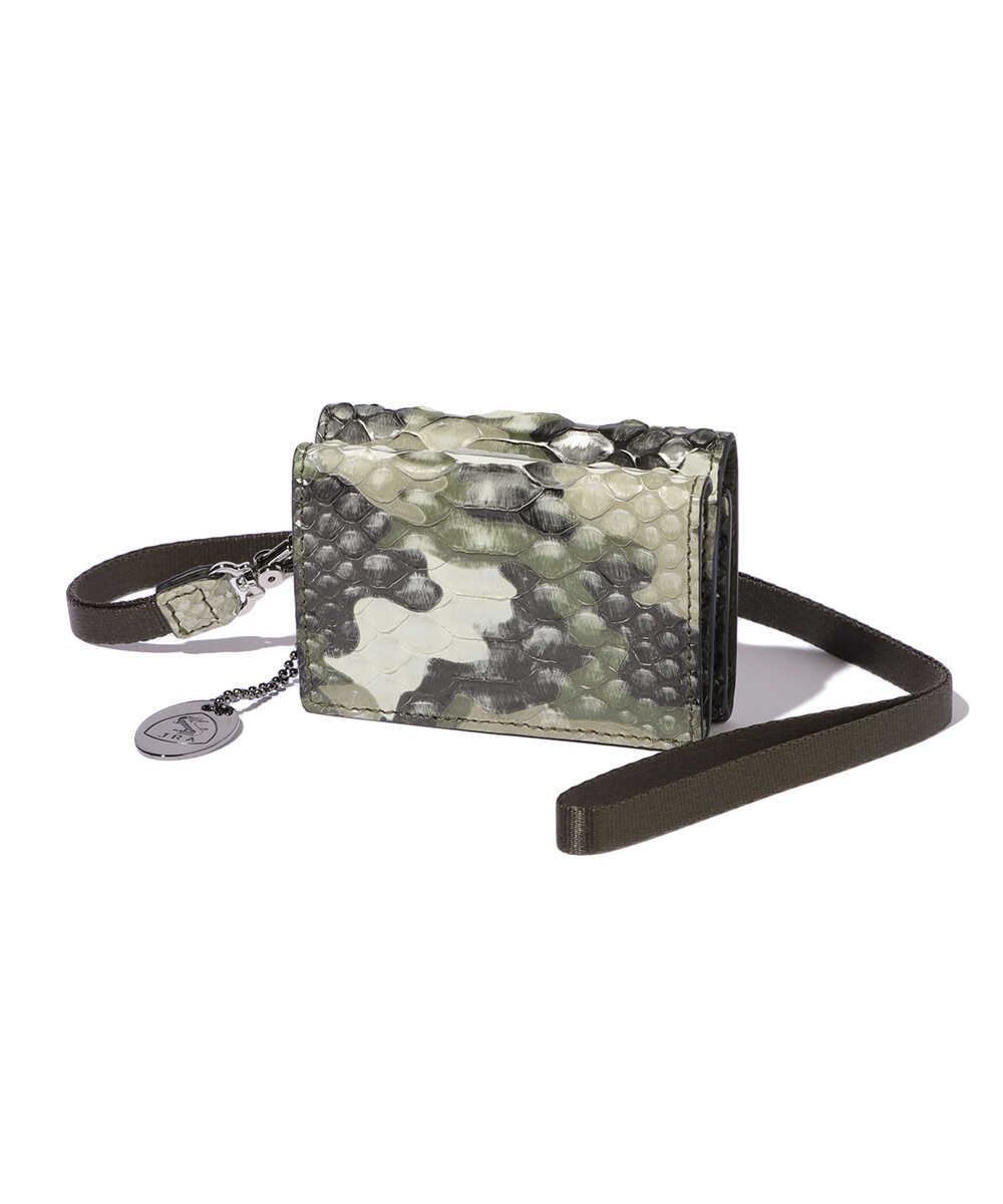 別注限定 受注生産 カモフラージュパイソン 三つ折り財布