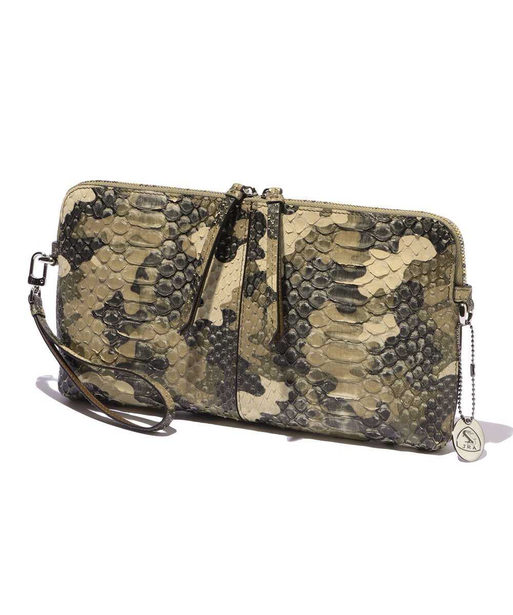 別注限定 受注生産 カモフラージュ パイソンクラッチ