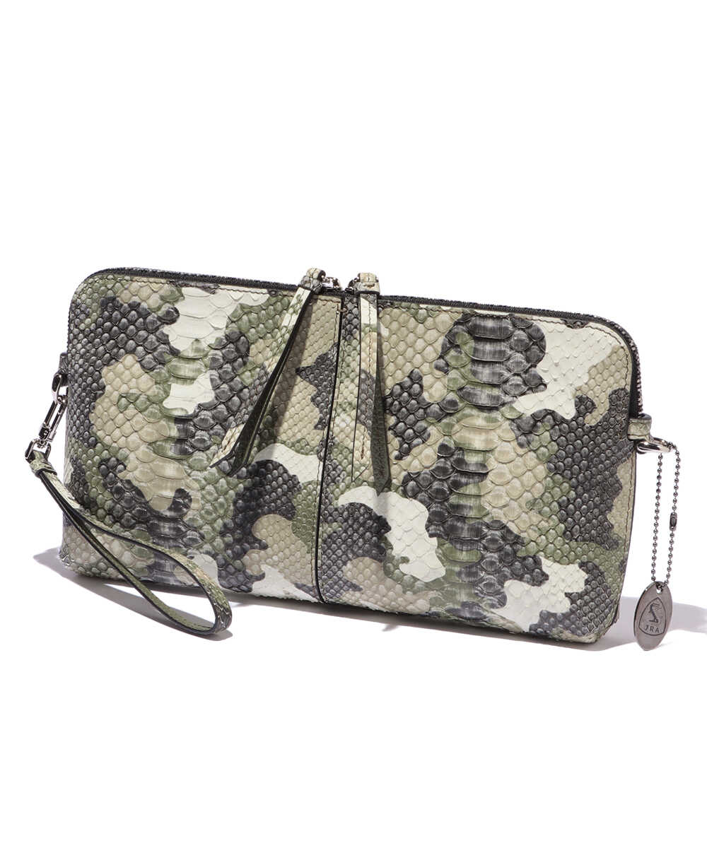 別注限定 受注生産 カモフラージュ パイソンクラッチ