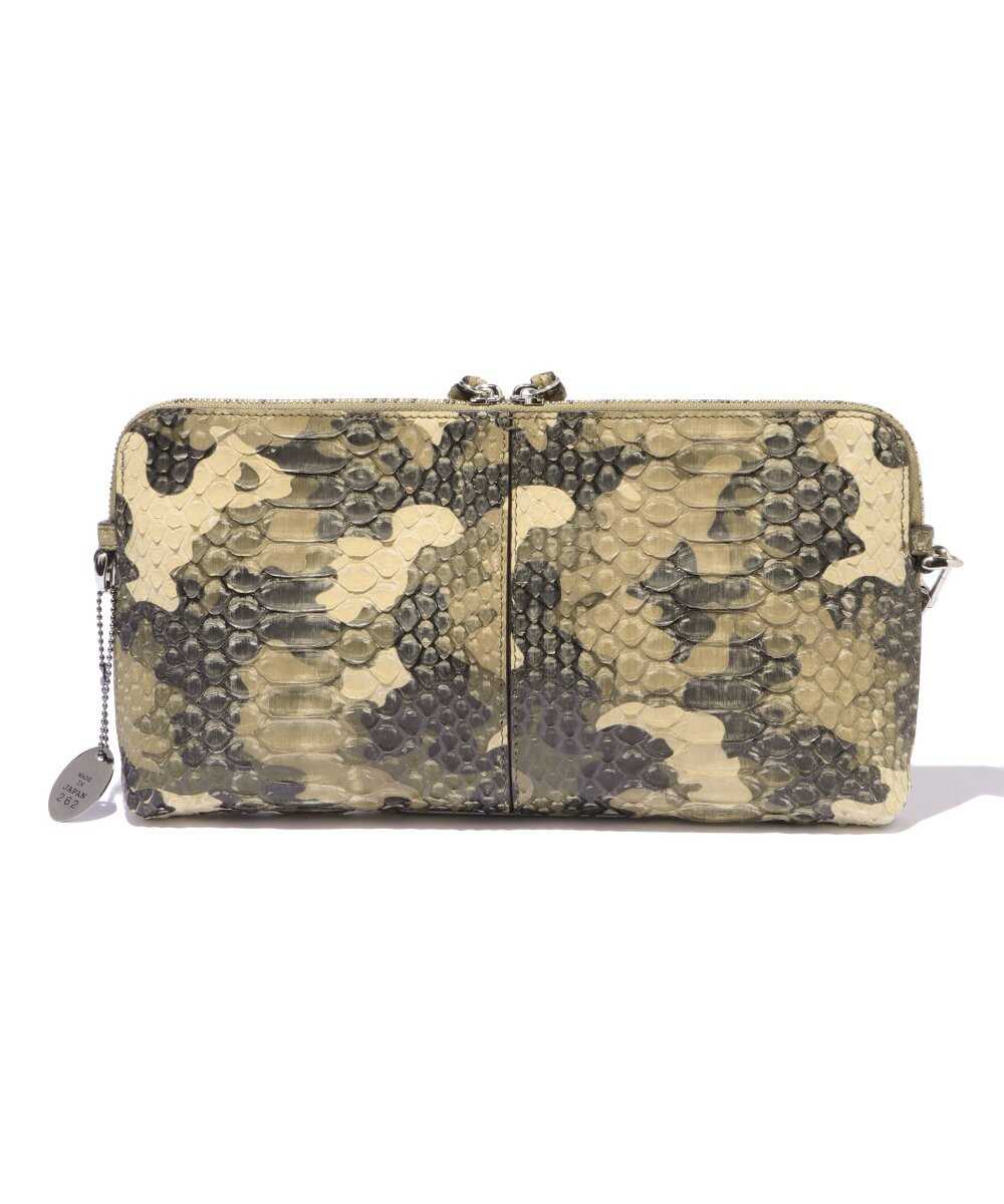別注限定 受注生産 カモフラージュ パイソンクラッチ
