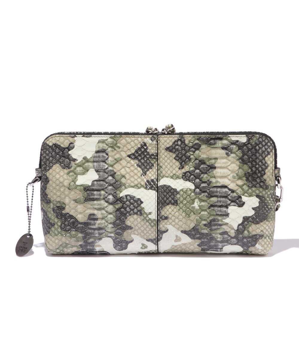 別注限定 受注生産 カモフラージュ パイソンクラッチ